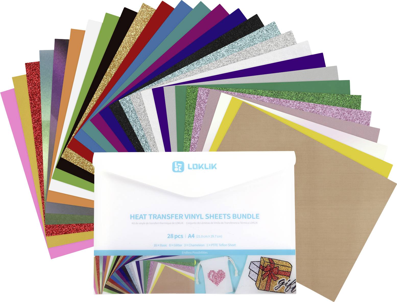 Loklik Heat Transfer Vinyl Material Bundle Gestaltungsset