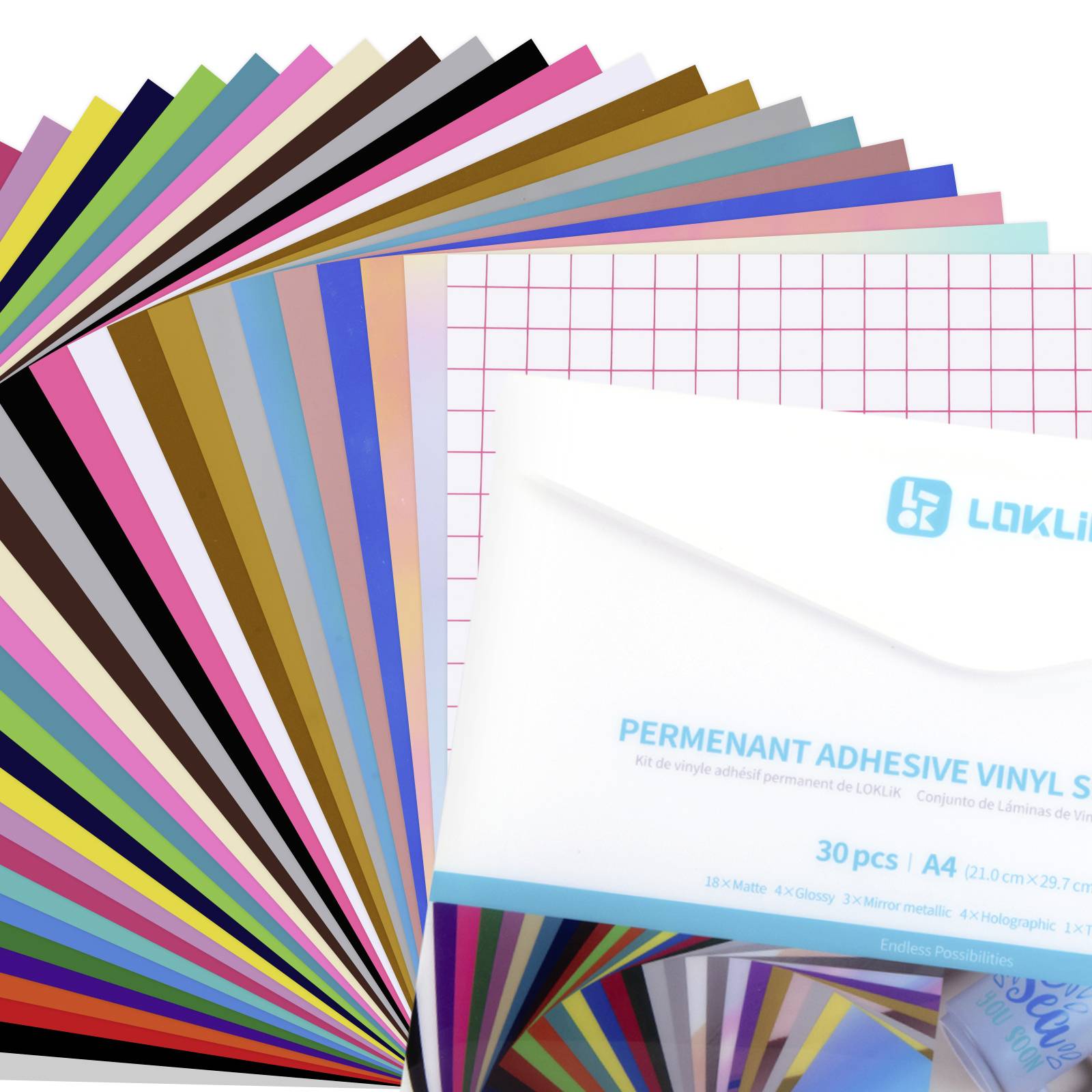 Loklik Permanent Vinyl Material Bundle Gestaltungsset