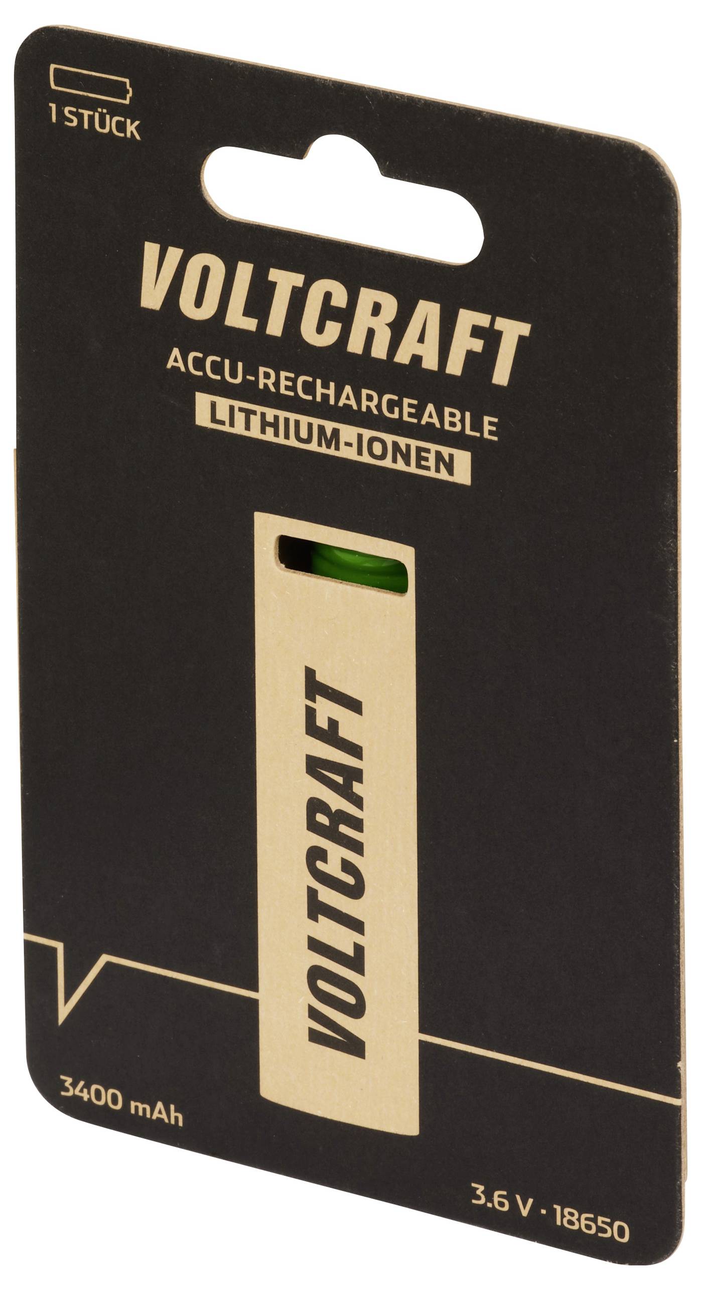 VOLTCRAFT VC-18650 Spezial-Akku 18650 Flat-Top Lithium 3.6V 3400 mAh 1St.