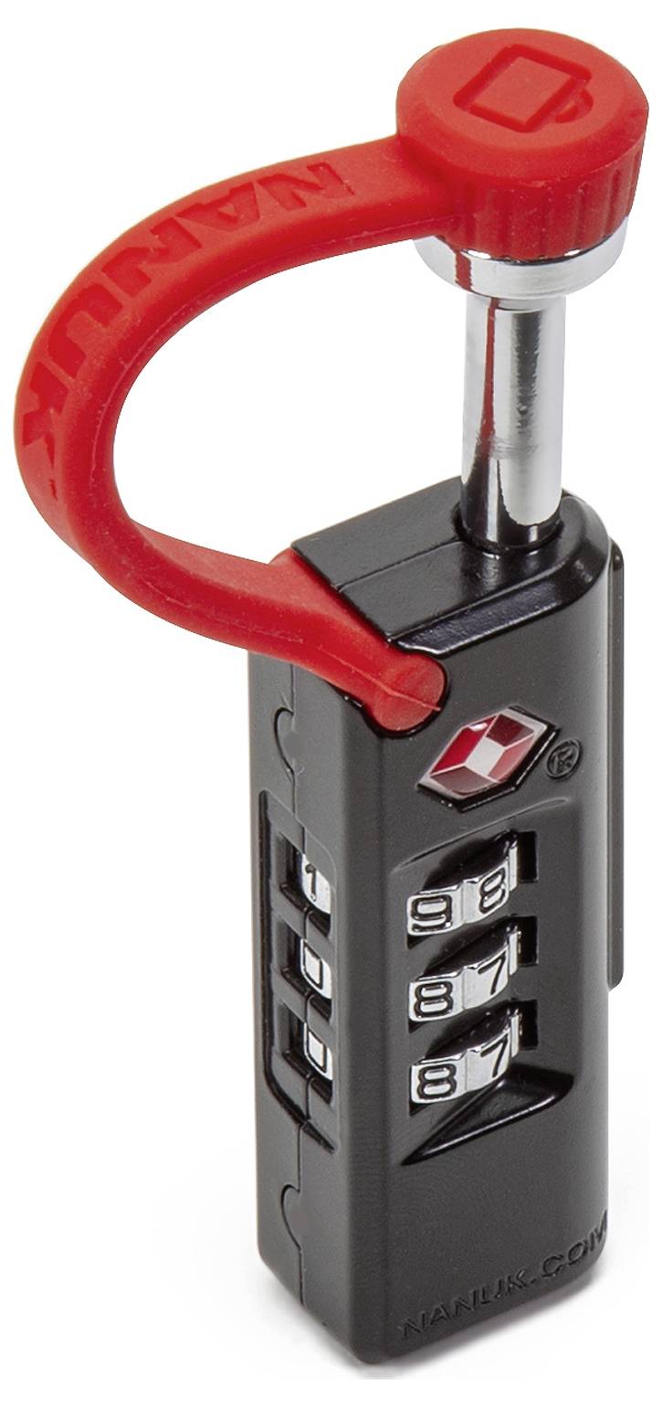 NANUK 900-TSA LOCK Vorhängeschloss TSA Schwarz/Rot Zahlenschloss