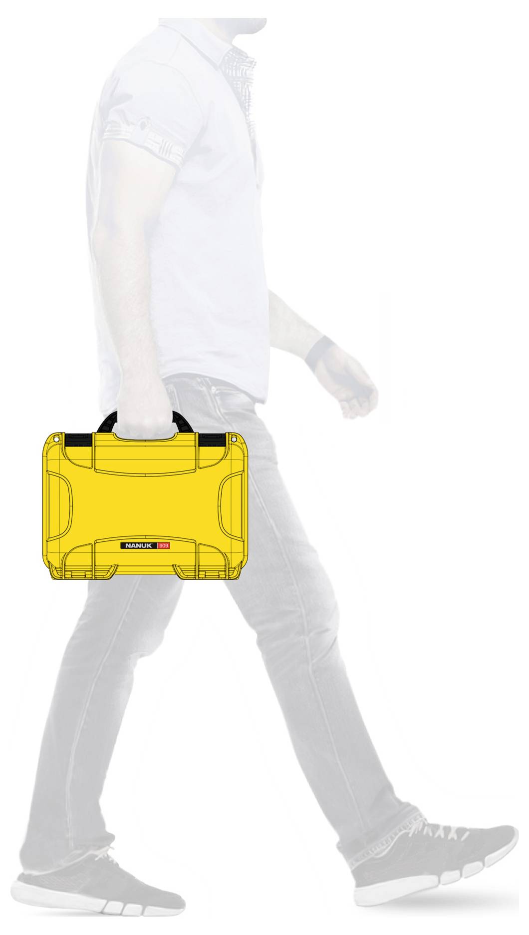 NANUK Transportkoffer Mod. 909 (B x H x T) 291 x 93 x 178mm Gelb 909S-000YL-0A0