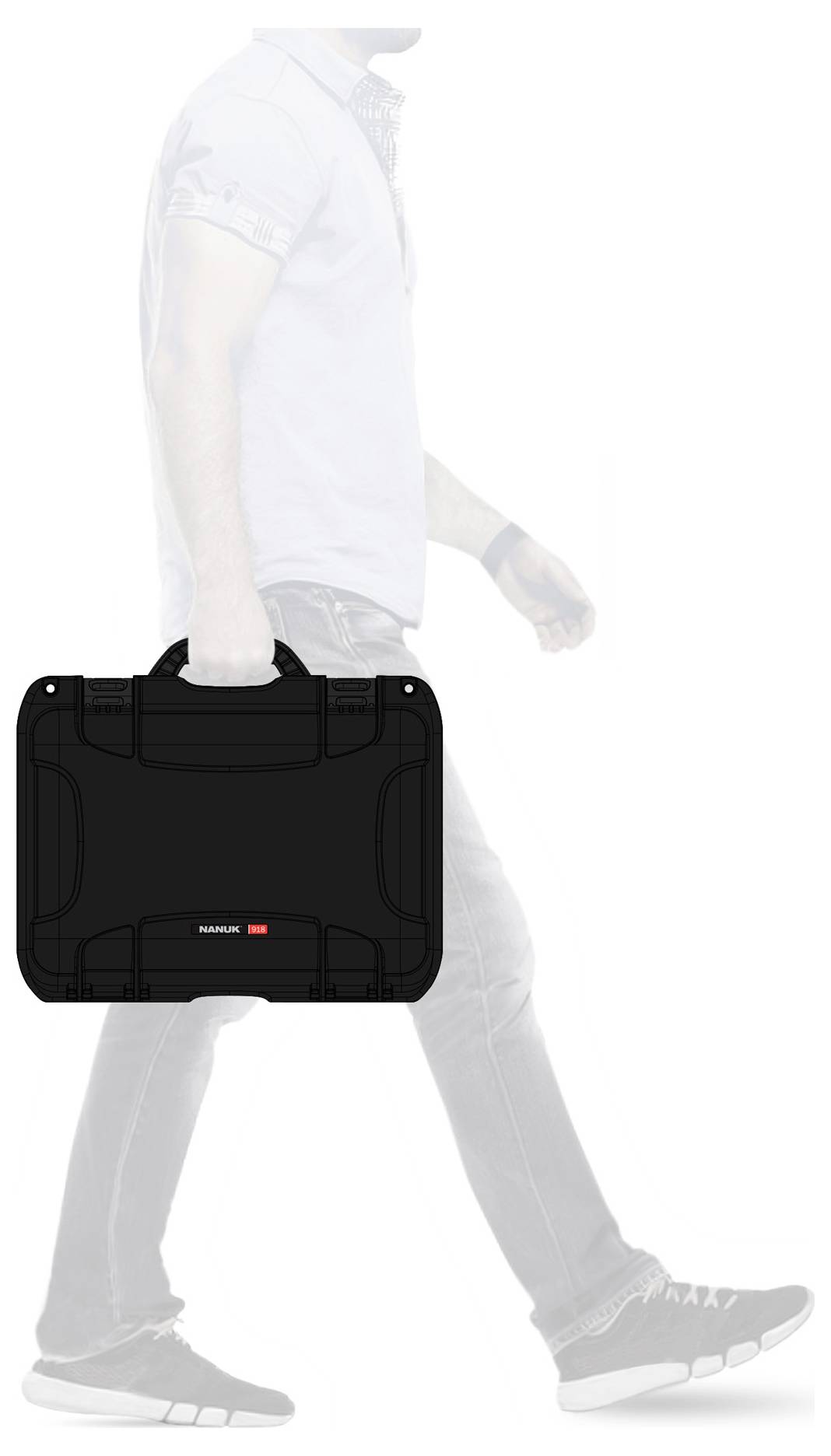 NANUK Transportkoffer Mod. 918 (B x H x T) 378 x 218 x 249mm Schwarz 918-0001