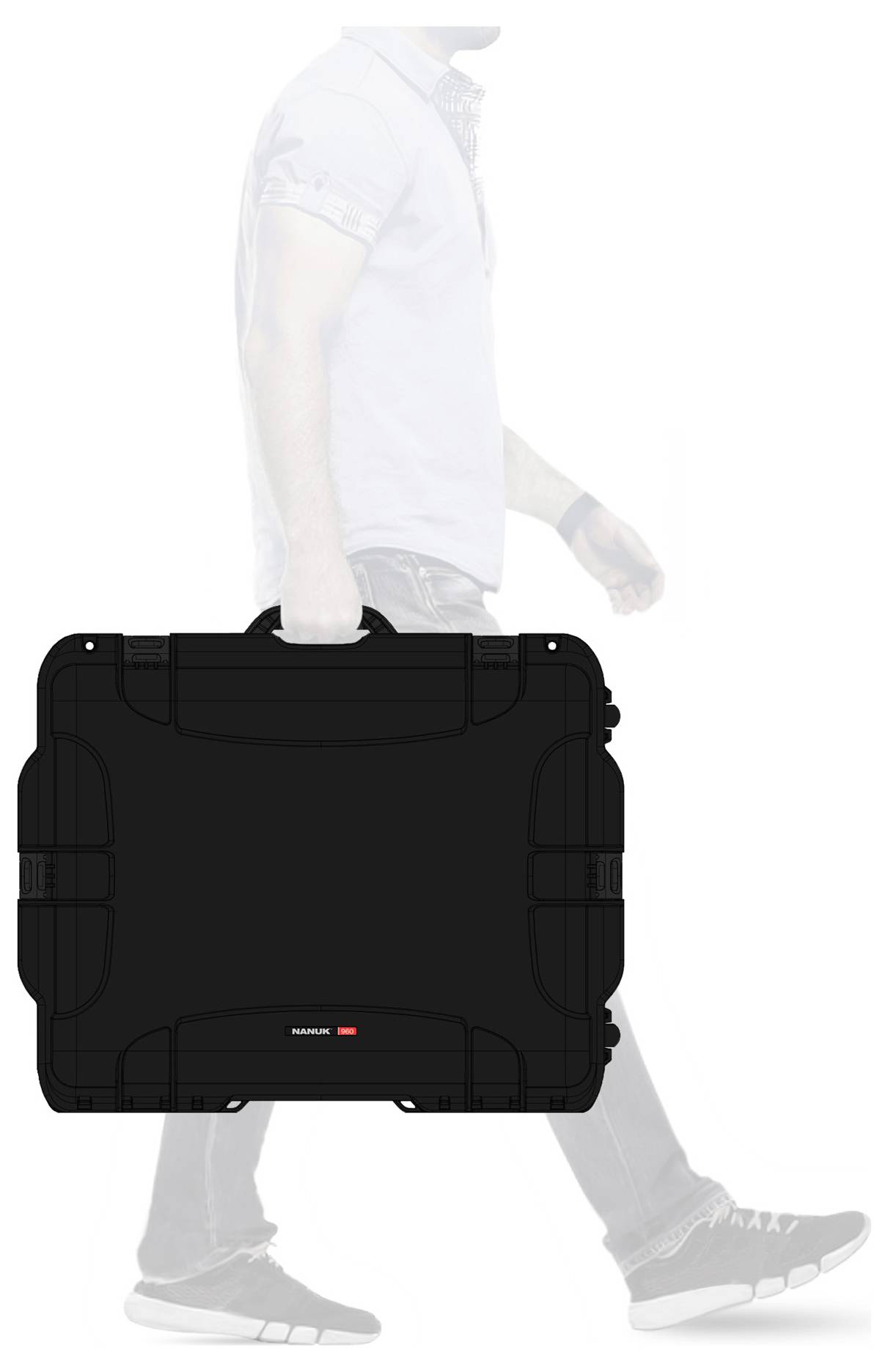 NANUK Transportkoffer Mod. 960 (B x H x T) 559 x 328 x 432mm Schwarz 960-0001