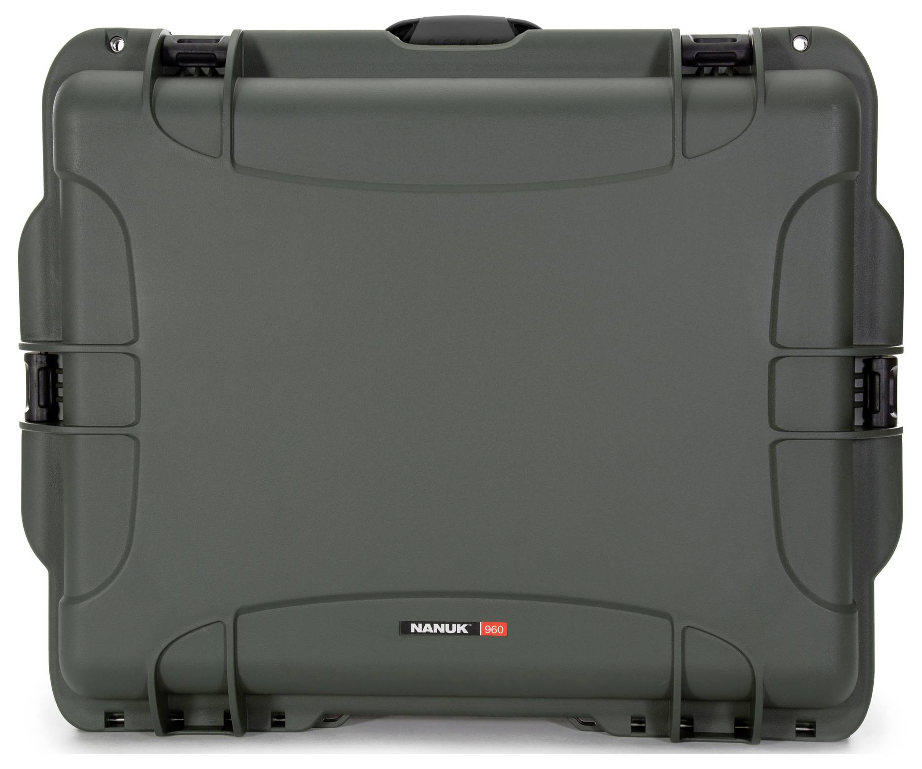 Ein stabiler, dunkelgrauer Hartschalenkoffer mit einem kleinen Nanuk-Logo in der Mitte, geeignet zum Schutz und Transport empfindlicher Gegenstände.