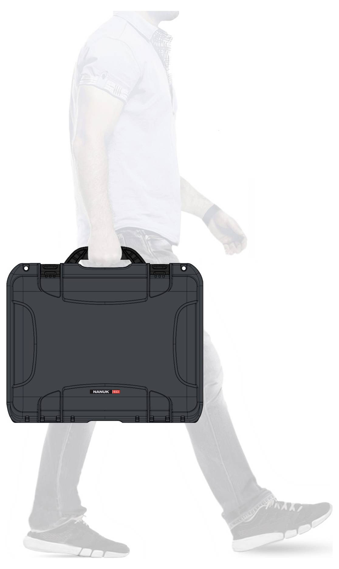 NANUK Transportkoffer Mod. 933 (B x H x T) 457 x 241 x 330mm Graphit 933-1007