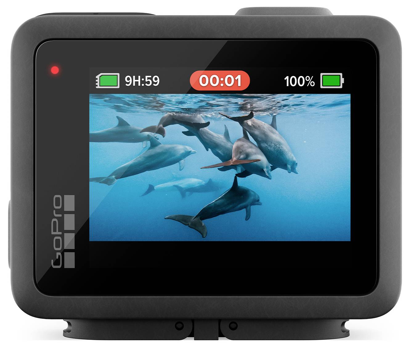 GoPro HERO Action Cam 4K, 2.7K, Full-HD, Bildstabilisierung, Bluetooth, Staubgeschützt, Wasserfest, WLAN, Zeitlupe