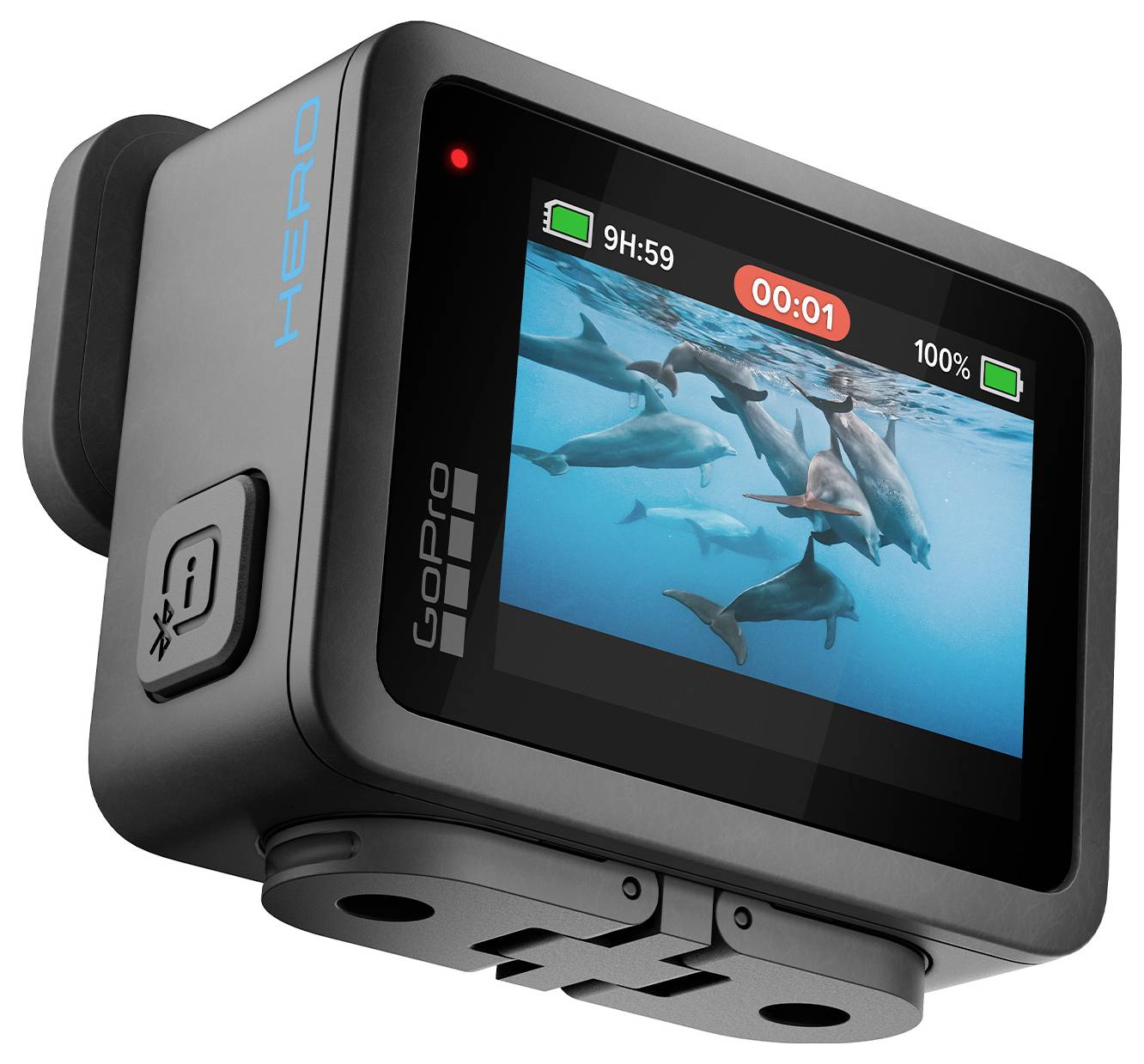 GoPro HERO Action Cam 4K, 2.7K, Full-HD, Bildstabilisierung, Bluetooth, Staubgeschützt, Wasserfest, WLAN, Zeitlupe