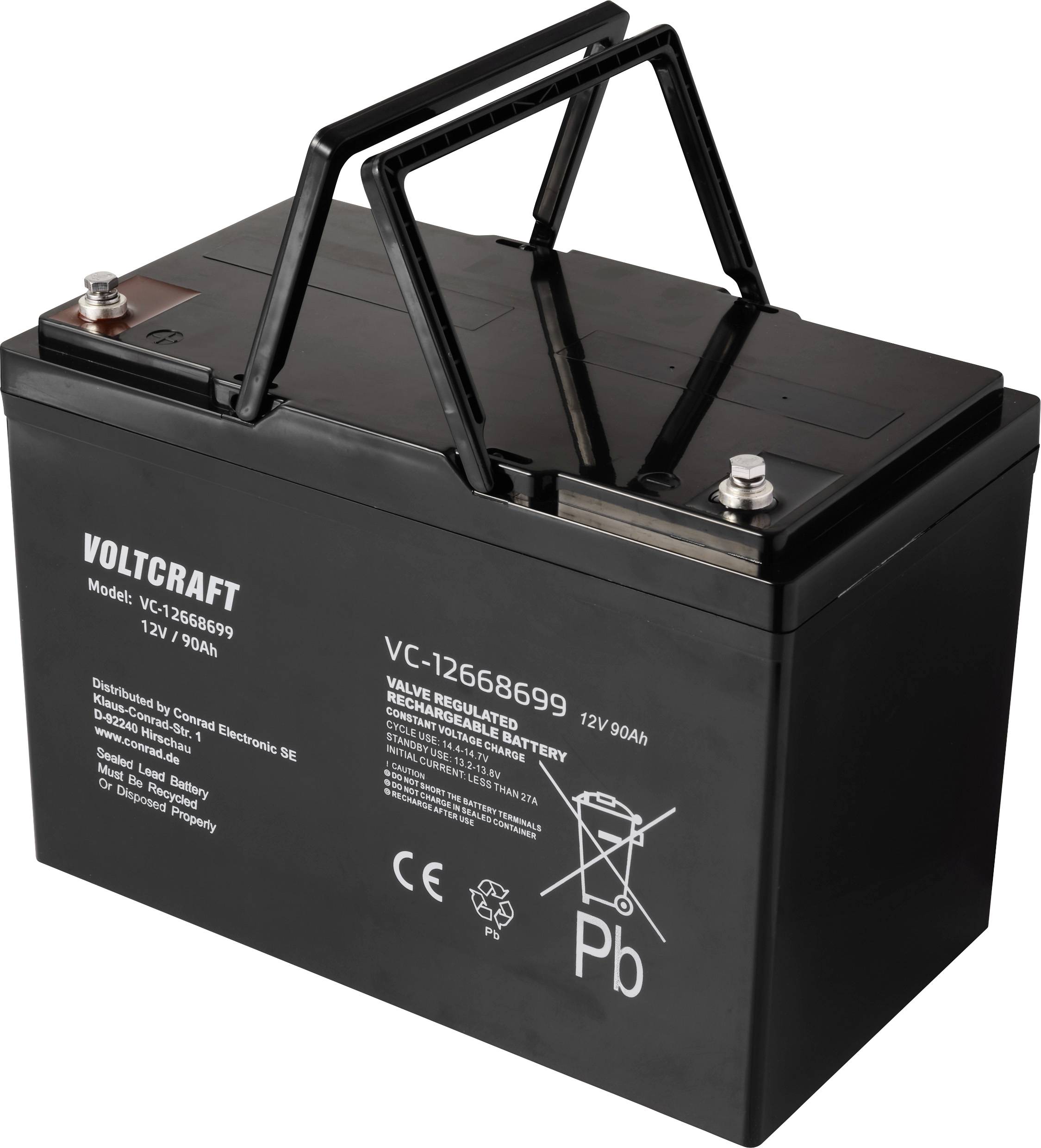 VOLTCRAFT VC-12668699 VC-16623045 Bleiakku 12 V 90 Ah Blei-Vlies (AGM) (B x H x T) 306 x 210 x 169