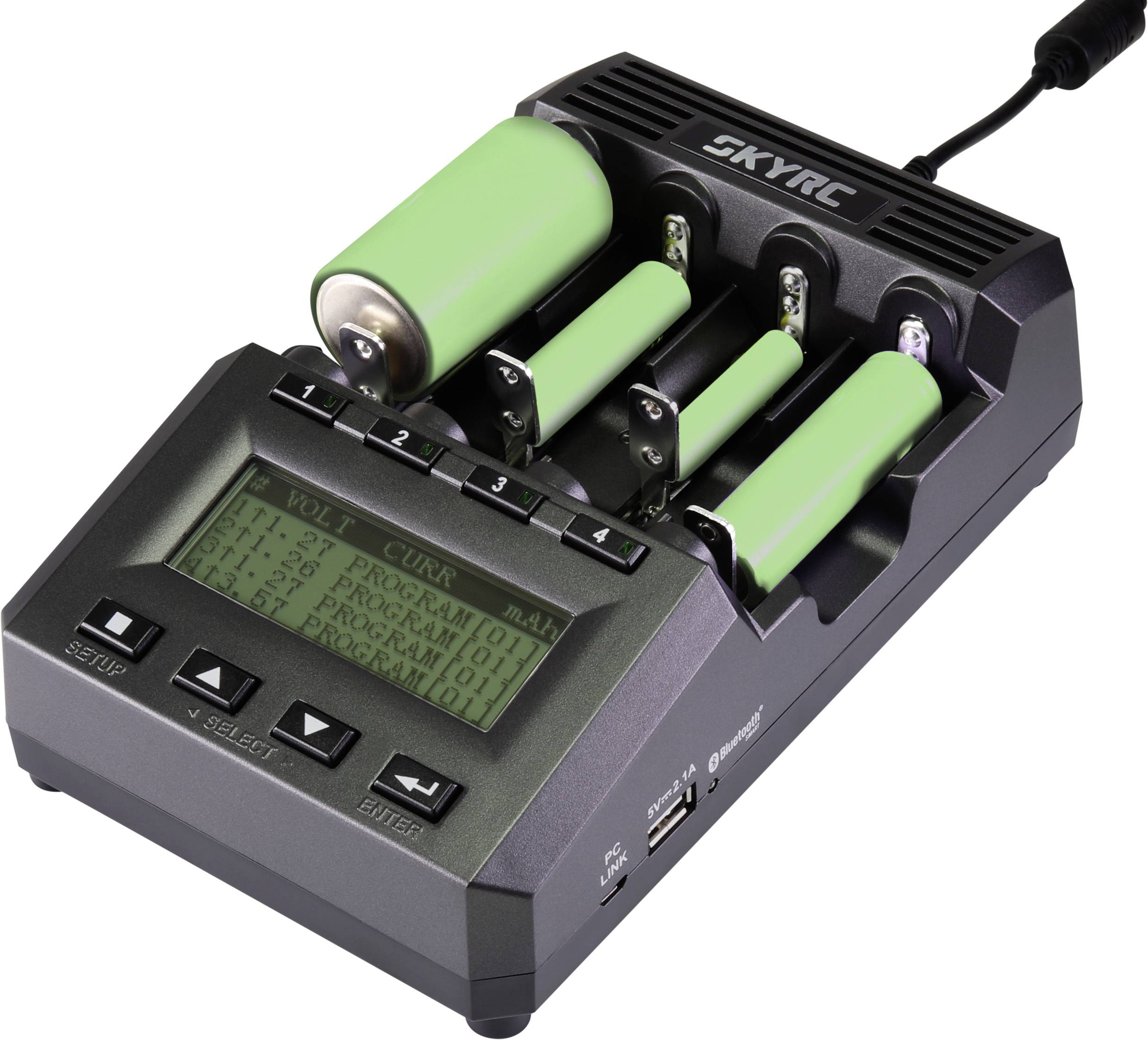 SKYRC MC3000 Rundzellen-Ladegerät LiIon, LiFePO, LiPo, NiCd, NiMH, NiZn, RAM 10440, 14500, 16340, 16650, 17500, 17670, 18490, 18500, 18650, 22650