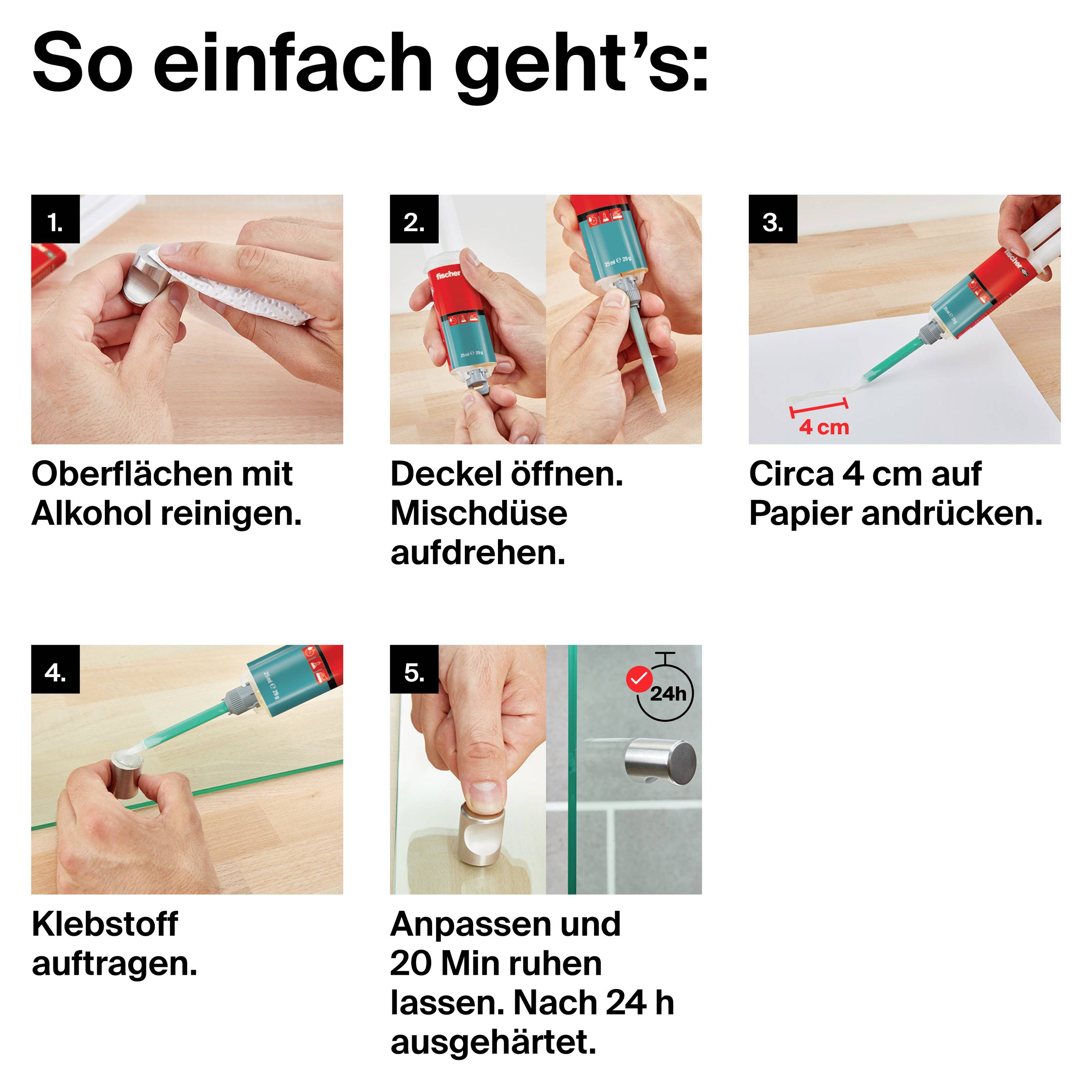 Fischer 2K PowerMix Zwei-Komponentenkleber 570403 2 St.