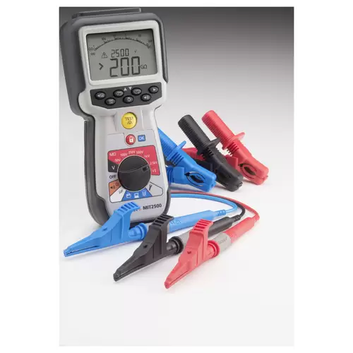 Megger MIT2500-SET Isolationsmessgerät 50 V, 100 V, 250 V, 500 V, 1000 V, 2500V 200 GΩ Megger MIT2500-SET Isolationsmessgerät 50 V, 100 V, 250 V, 500 V, 1000 V, 2500V 200 GΩ