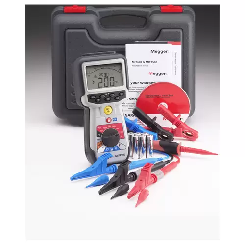 Megger MIT2500-SET Isolationsmessgerät 50 V, 100 V, 250 V, 500 V, 1000 V, 2500V 200 GΩ Megger MIT2500-SET Isolationsmessgerät 50 V, 100 V, 250 V, 500 V, 1000 V, 2500V 200 GΩ