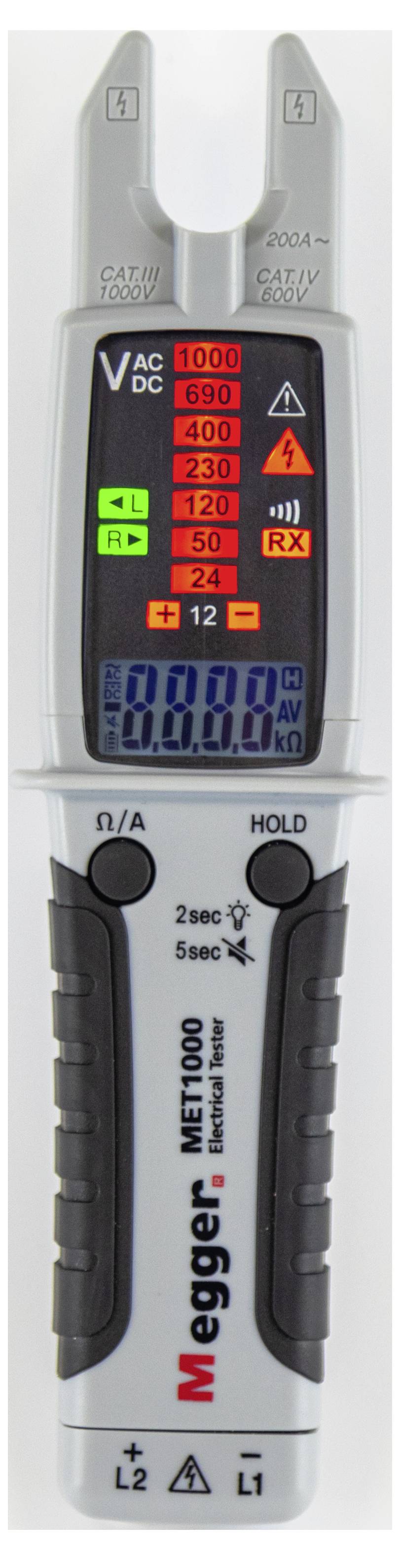 Megger MIT2500-SET Isolationsmessgerät 50 V, 100 V, 250 V, 500 V, 1000 V, 2500V 200 GΩ