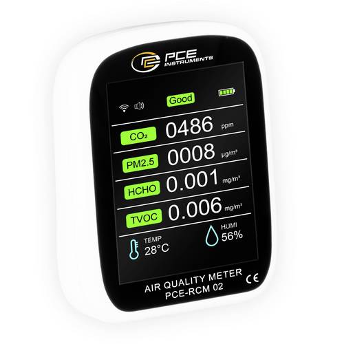 PCE Instruments Partikelzähler PCE-RCM 02 |400 ... 5.000 ppm |0 ... 1,999 mg/m³ |0 ... 9,999 mg/m³