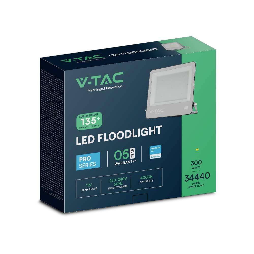 V-TAC VT-44003-B 10367 LED-Flutlichtstrahler EEK: D (A - G) 300 W Leuchtfarben: Neutralweiß