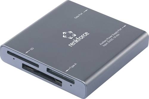 Renkforce RF-CR-700 Externer Speicherkartenleser USB-C (USB 3.2 Gen 2) Grau