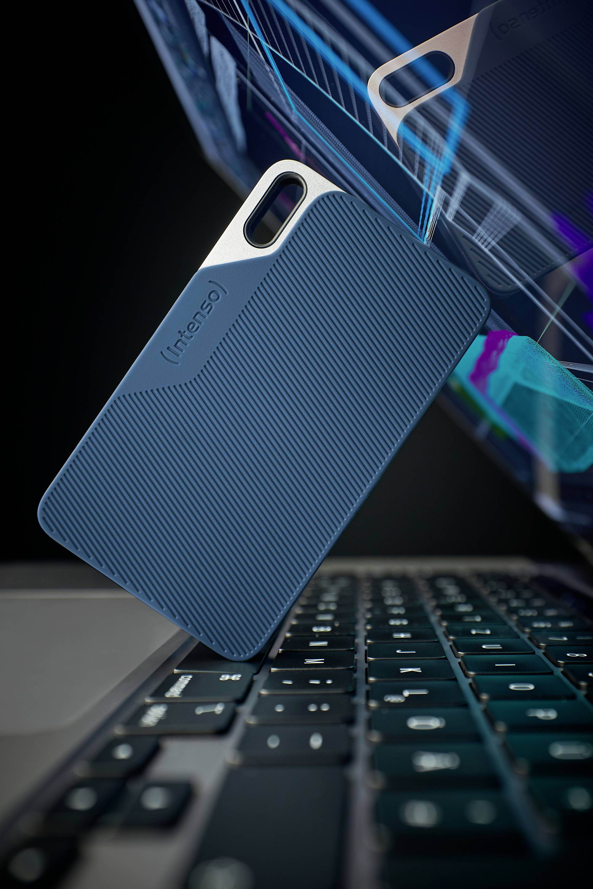 Intenso TX100 2TB Externe SSD USB-C® (USB 3.2 Gen 1) Grau-Blau 3826470