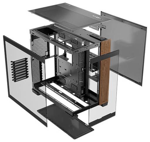 Antec C8 Full Tower PC-Gehäuse Schwarz, Holz