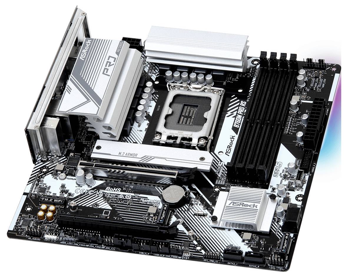 ASRock B760M Pro RS Mainboard Formfaktor (Details) Micro-ATX Mainboard-Chipsatz Intel® B760