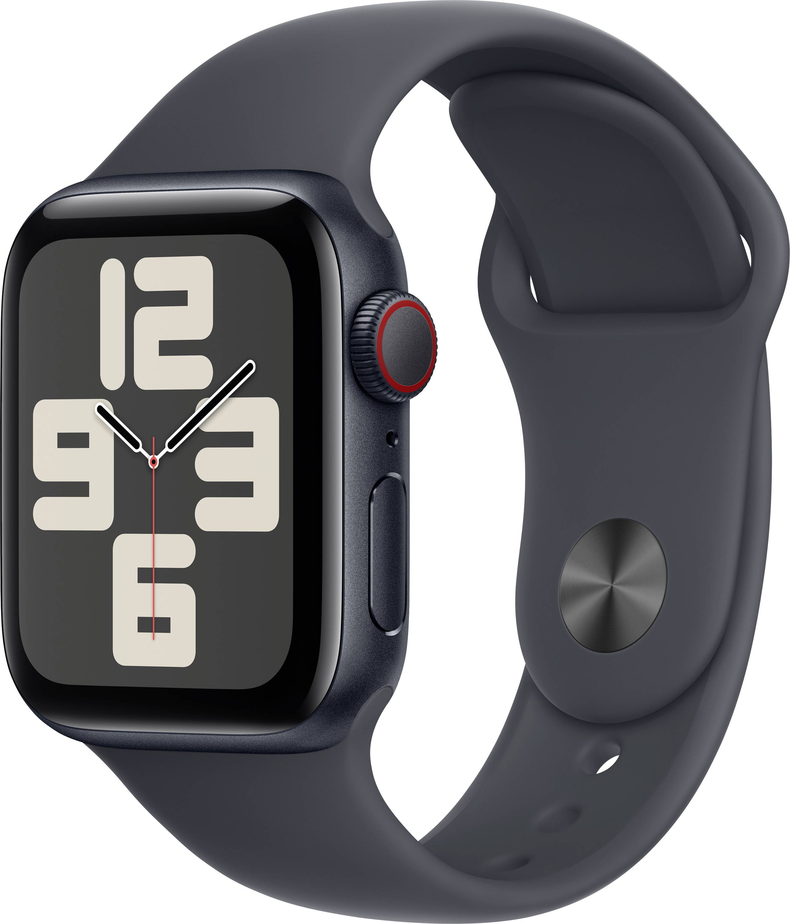Apple Watch SE (2024) GPS + Cellular 40 mm Aluminiumgehäuse Sport Band Mitternacht M/L