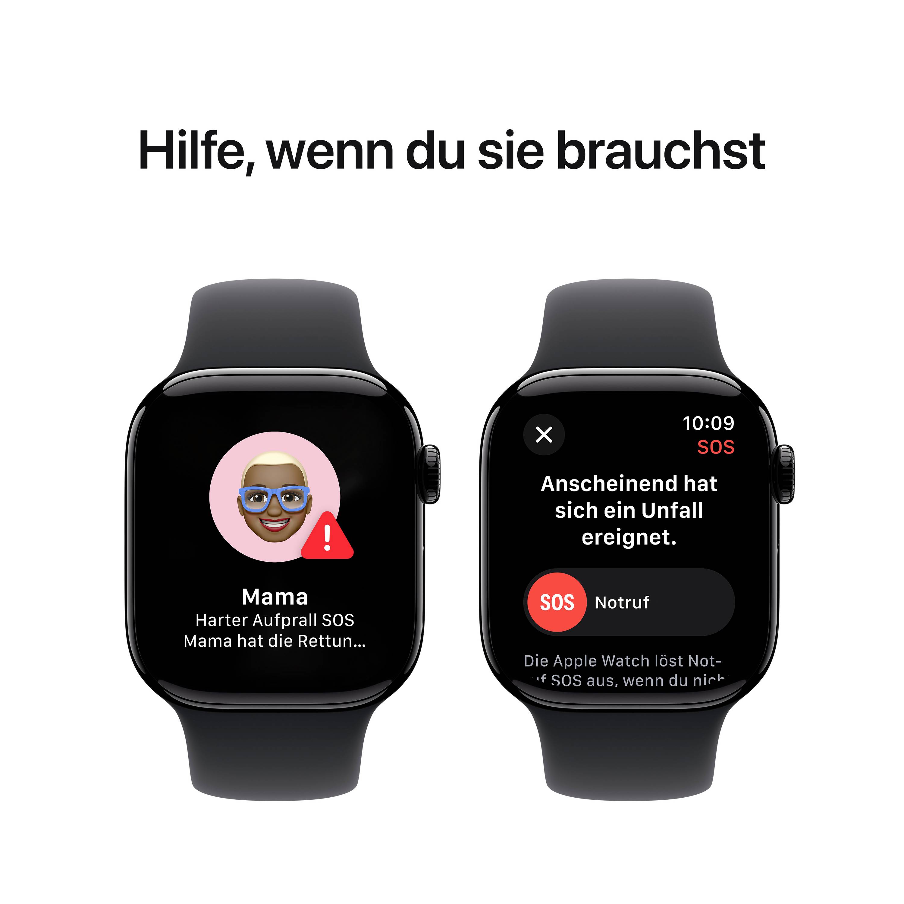 Apple Watch Series 10 GPS + Cellular 42 mm Aluminiumgehäuse Sport Band Schwarz S/M