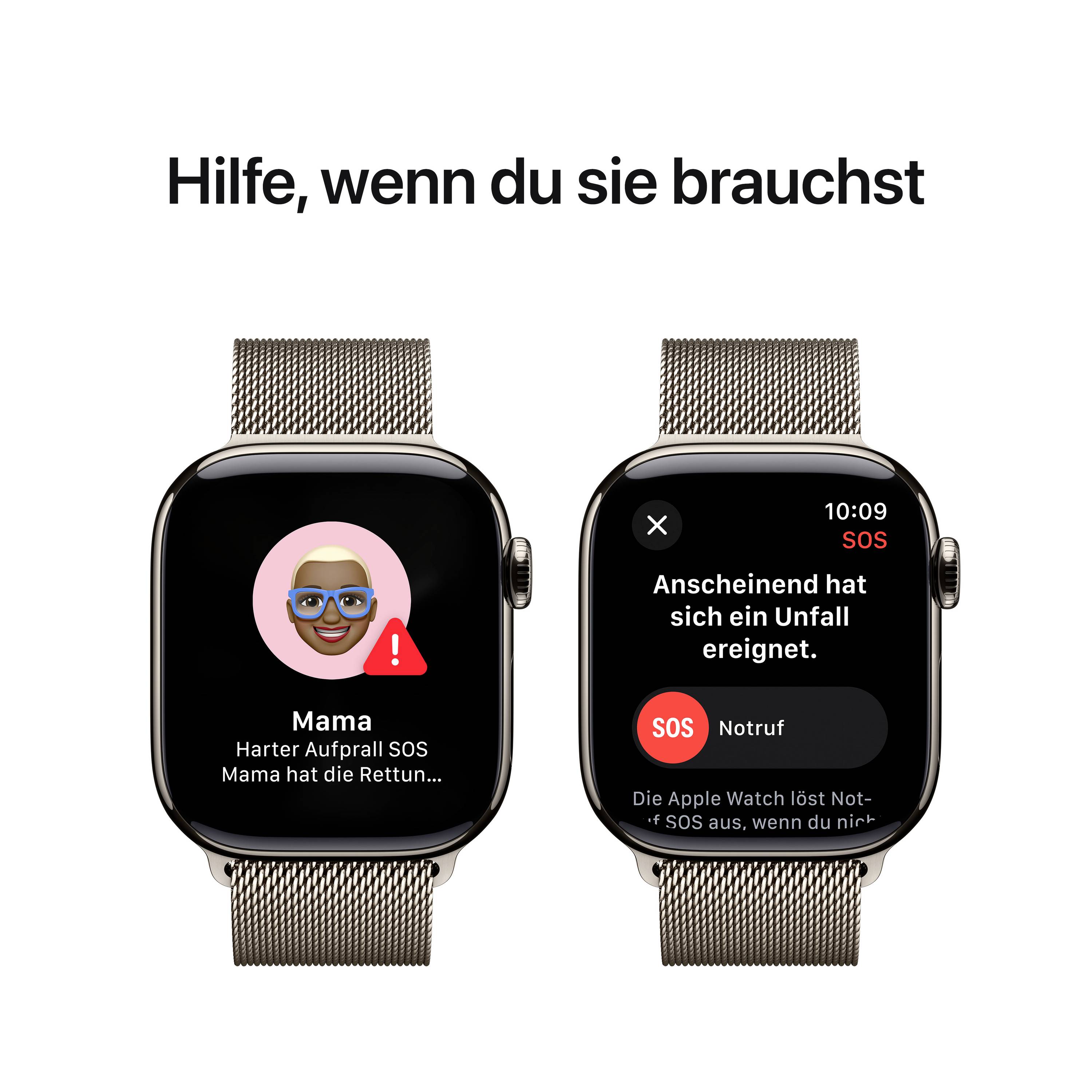 Apple Watch Series 10 GPS + Cellular 42mm Titangehäuse Milanaisearmband Natur