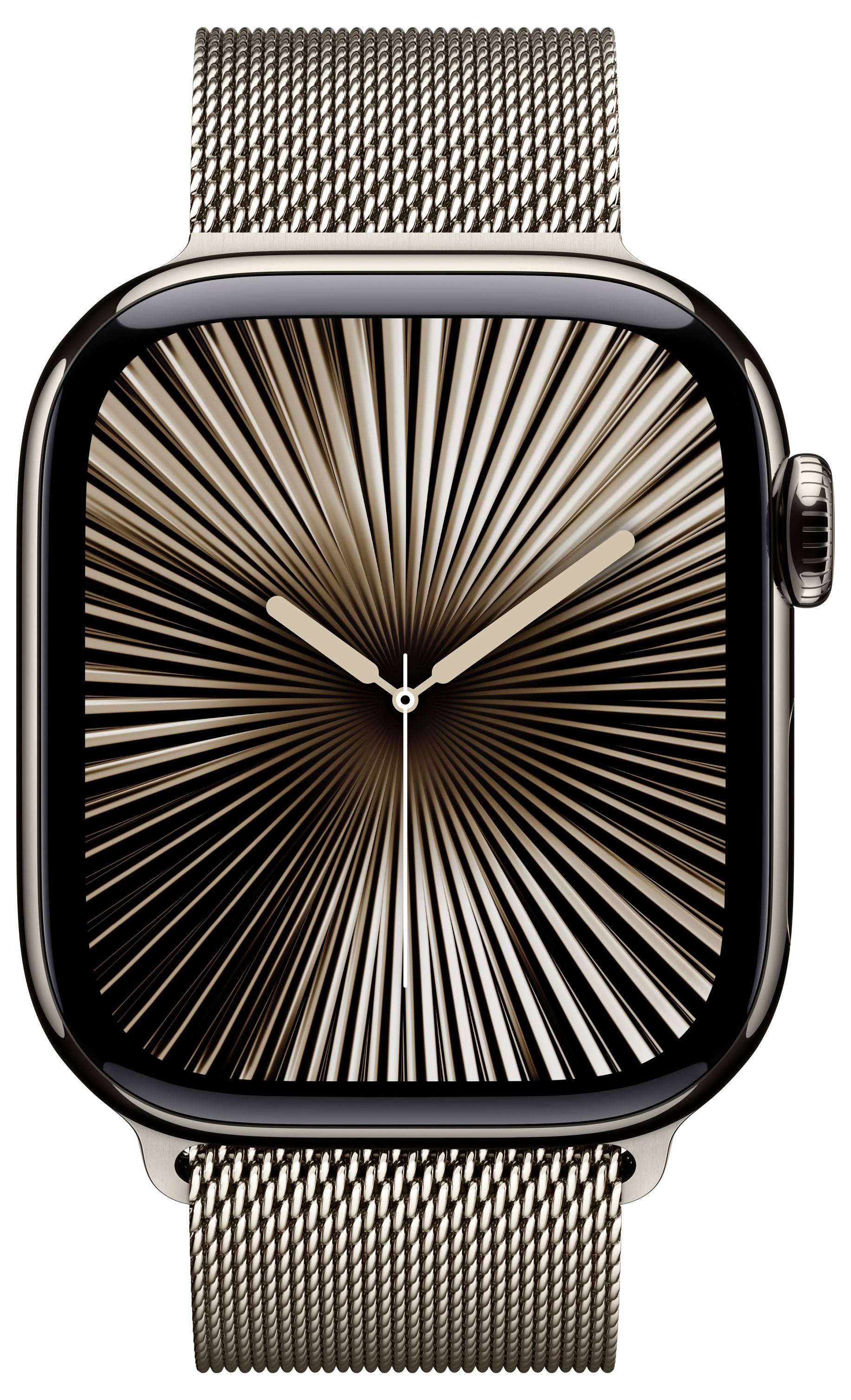 Apple Watch Series 10 GPS + Cellular 42mm Titangehäuse Milanaisearmband Natur