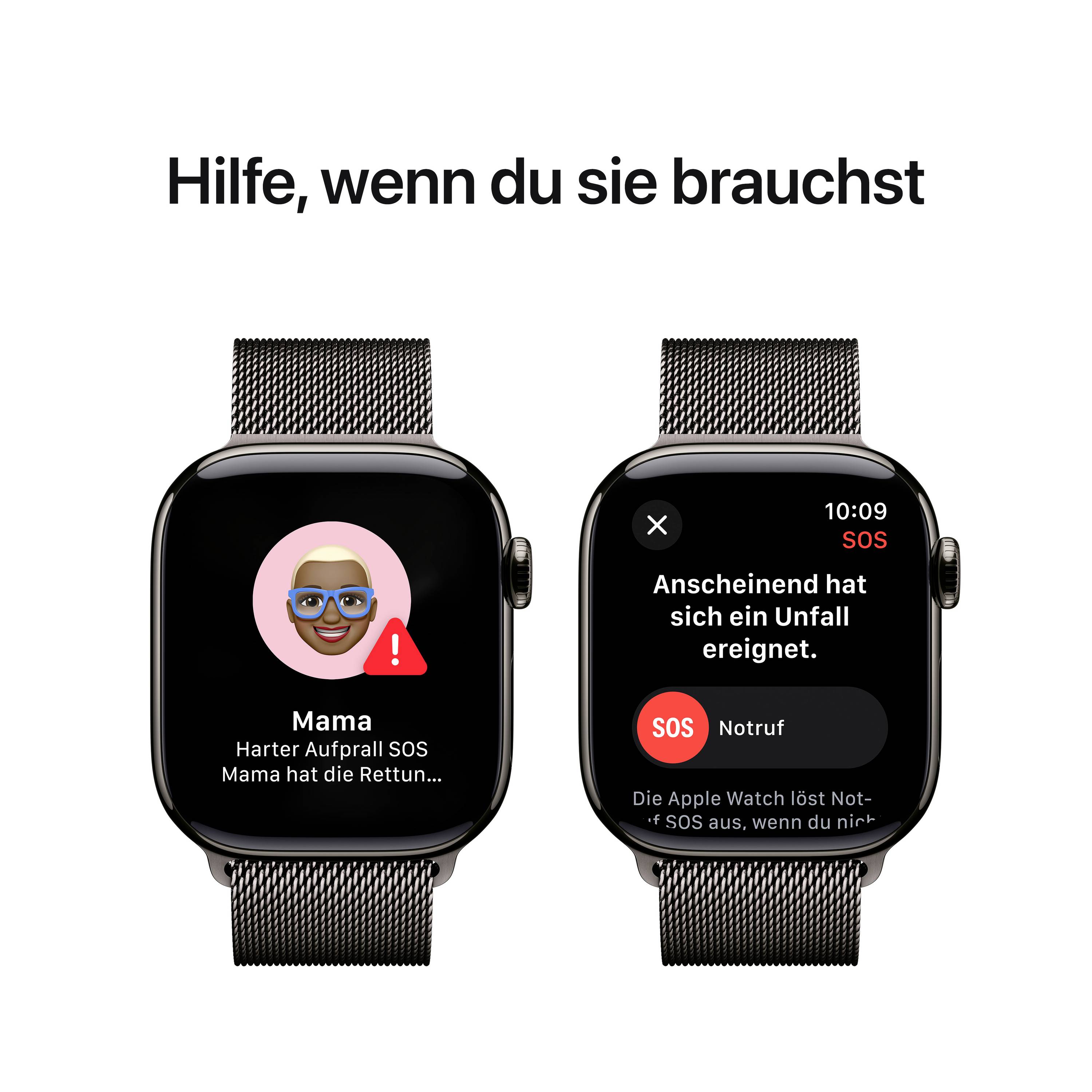 Apple Watch Series 10 GPS + Cellular 42mm Titangehäuse Milanaisearmband Schiefer