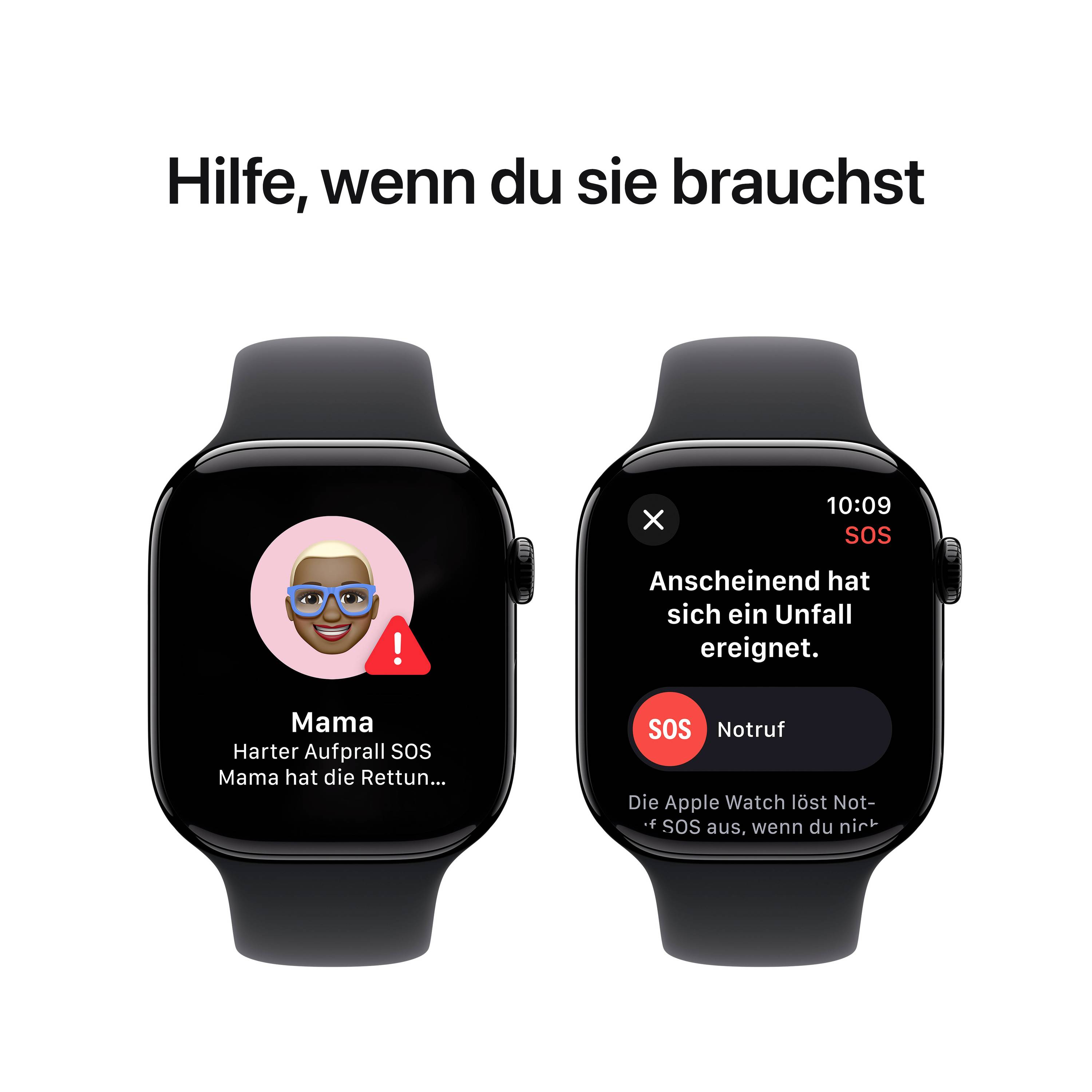 Apple Watch Series 10 GPS + Cellular 46 mm Aluminiumgehäuse Sport Band Schwarz S/M