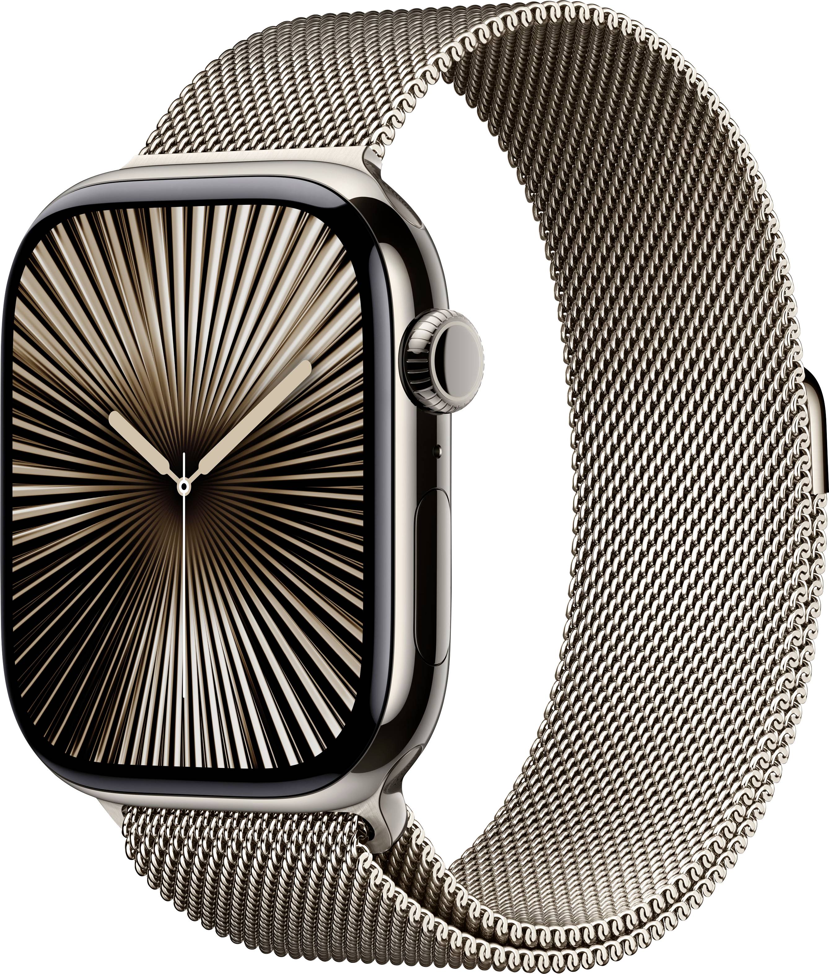 Apple Watch Series 10 GPS + Cellular 46mm Titangehäuse Milanaisearmband Natur M/L