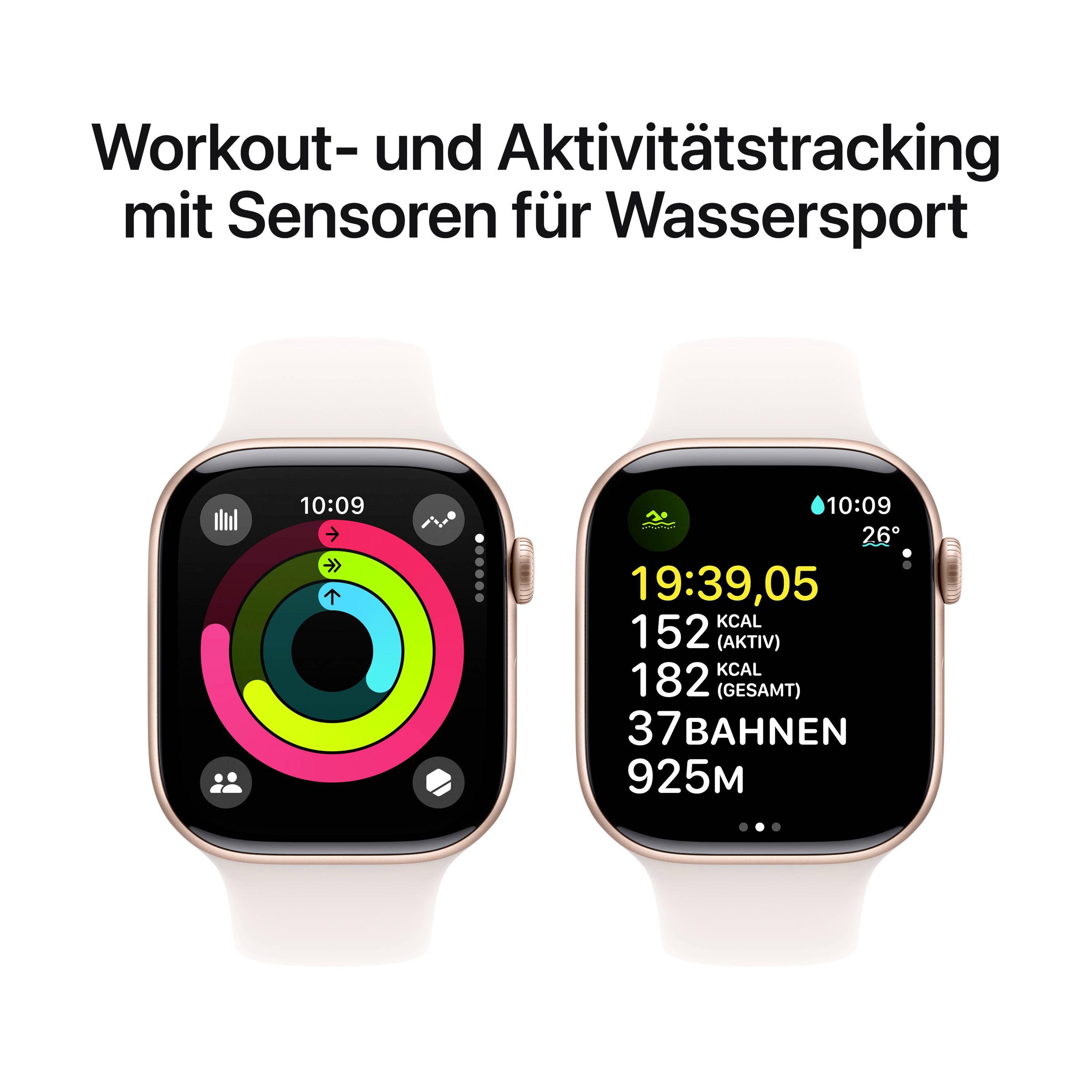 Apple Watch Series 10 GPS + Cellular 46 mm Aluminiumgehäuse Sport Band Blassrosa M/L