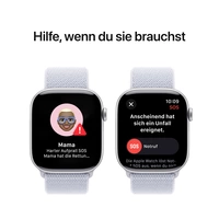 Apple Watch Series 10 GPS + Cellular 46mm Aluminiumgehäuse Sport Loop Blaue Wolke Apple Watch Series 10 GPS + Cellular 46mm Aluminiumgehäuse Sport Loop Blaue Wolke