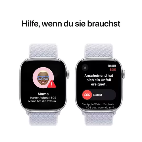 Apple Watch Series 10 GPS + Cellular 46mm Aluminiumgehäuse Sport Loop Blaue Wolke Apple Watch Series 10 GPS + Cellular 46mm Aluminiumgehäuse Sport Loop Blaue Wolke