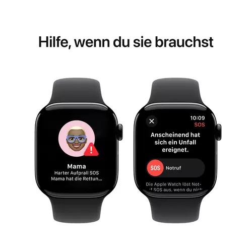 Apple Watch Series 10 GPS 42mm Aluminiumgehäuse Sport Band Schwarz S/M Apple Watch Series 10 GPS 42mm Aluminiumgehäuse Sport Band Schwarz S/M