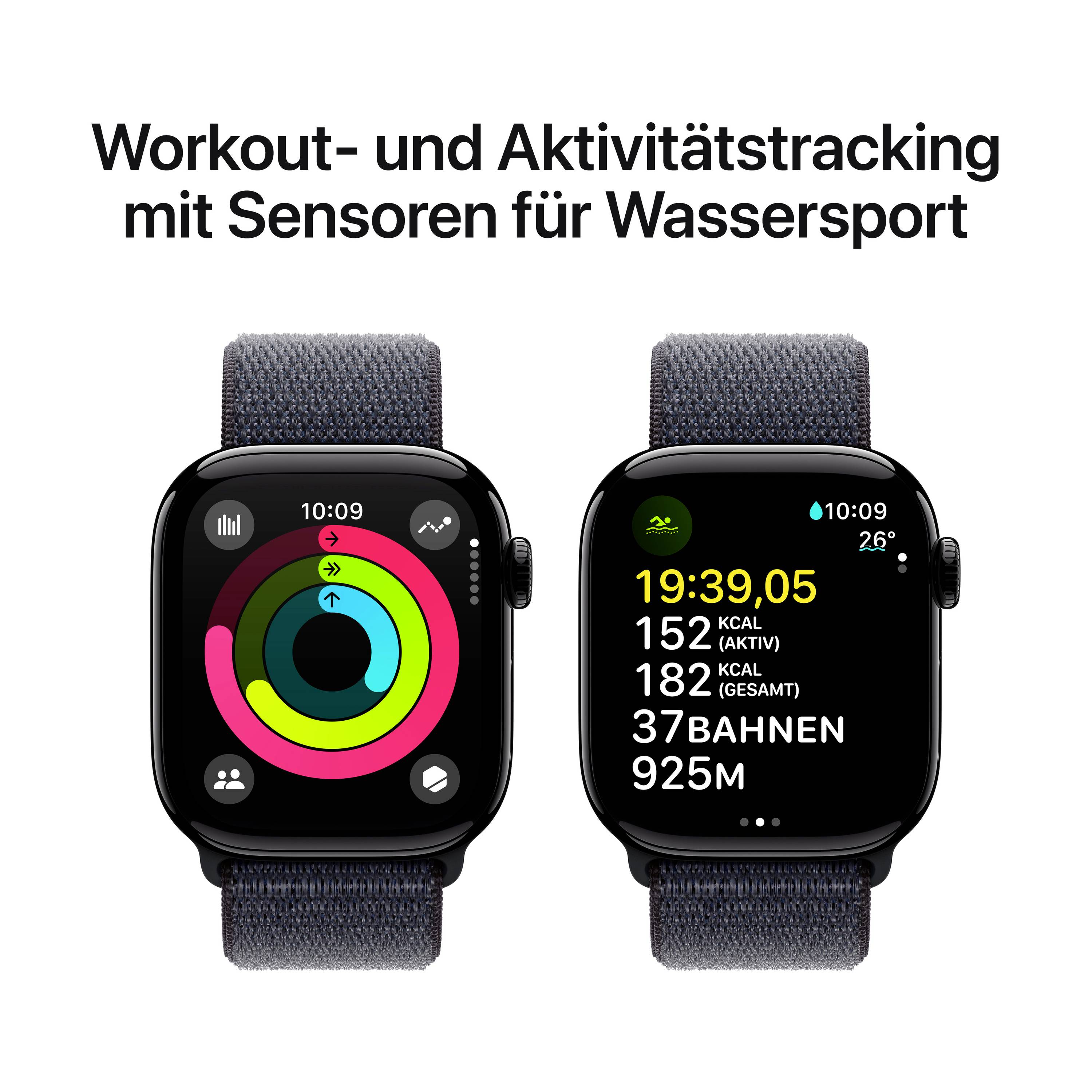 Apple Watch Series 10 GPS 42 mm Aluminiumgehäuse Sport Loop Tinte