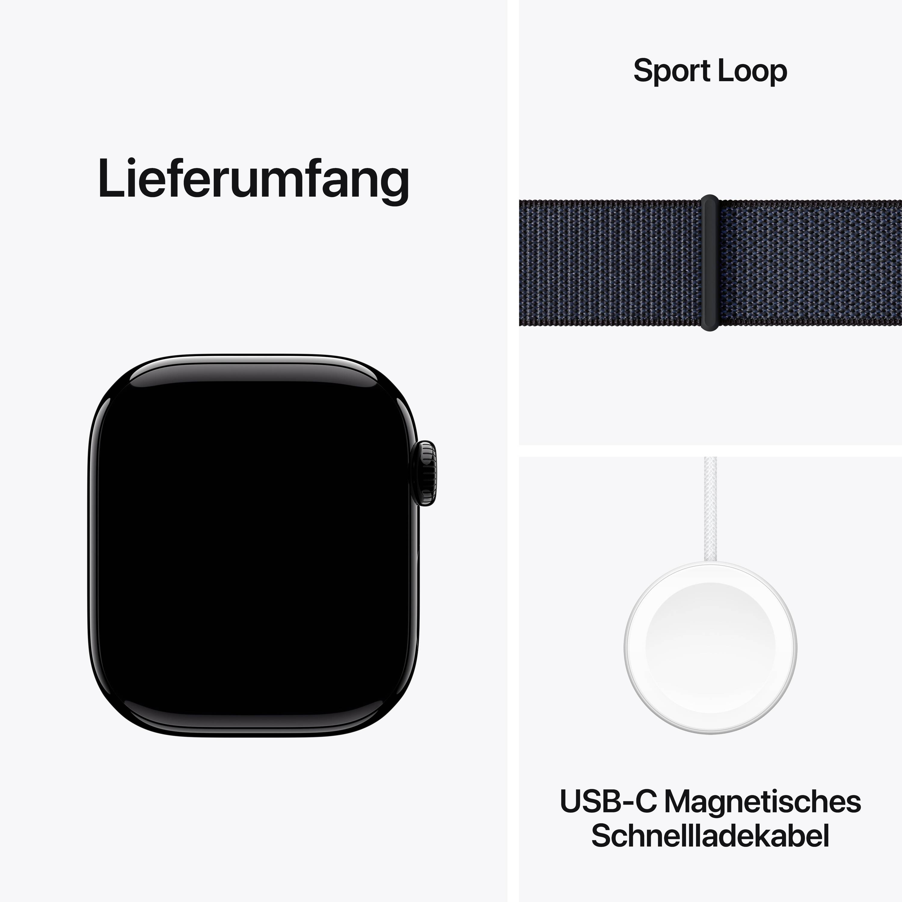 Apple Watch Series 10 GPS 42 mm Aluminiumgehäuse Sport Loop Tinte