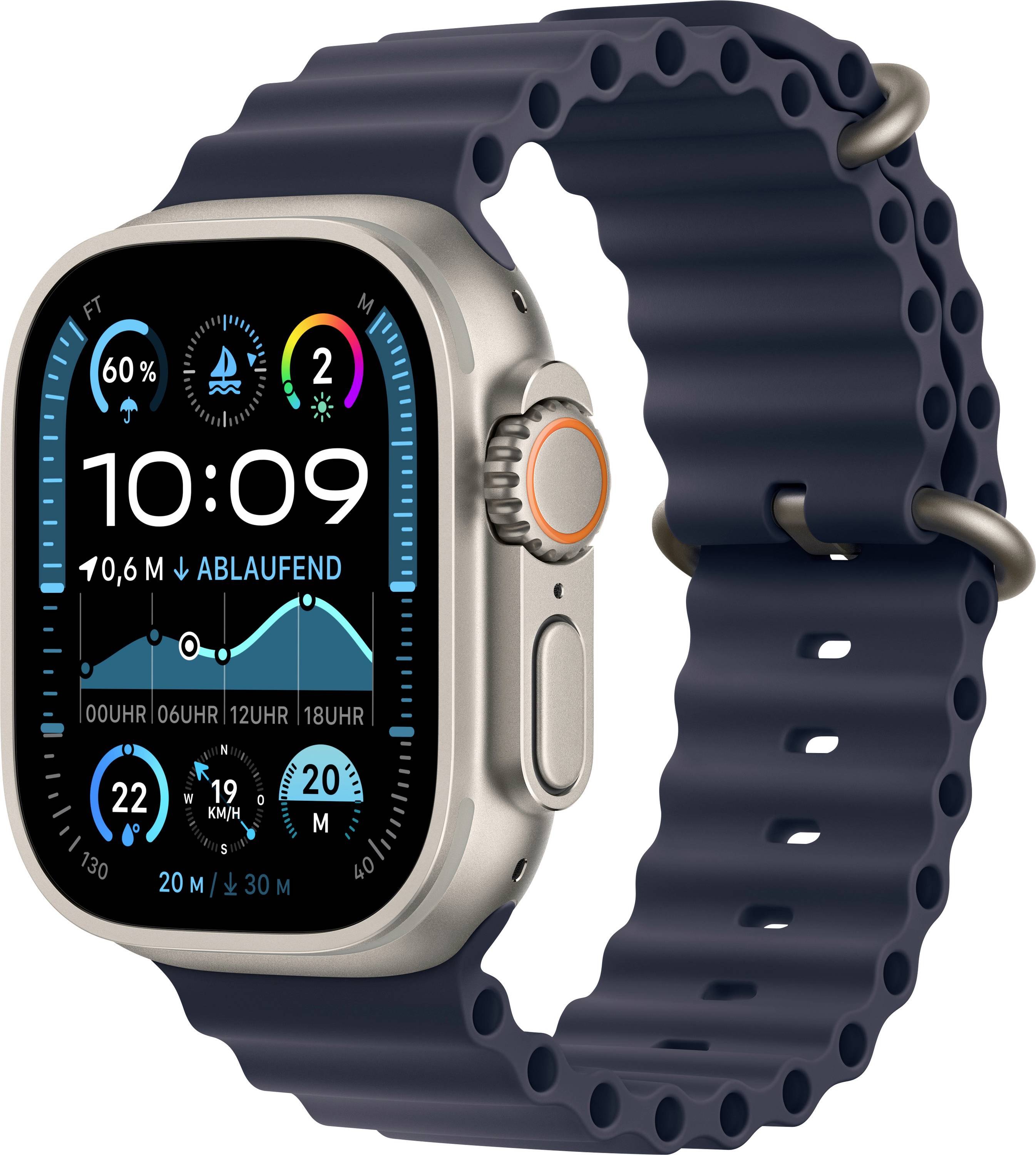 Apple Watch Ultra 2 (2024) GPS + Cellular 49 mm Titangehäuse Ocean Band Marine