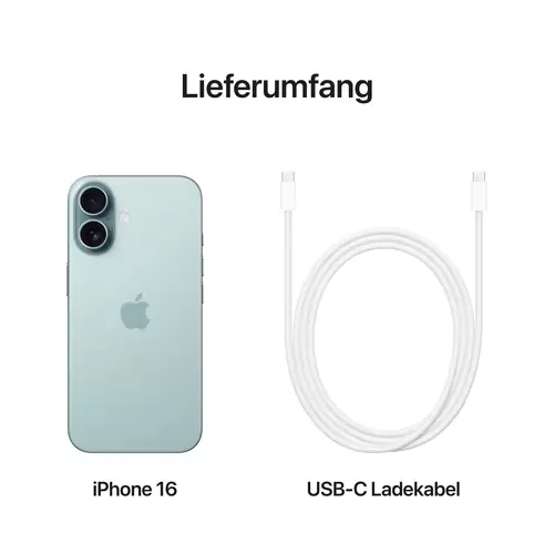 Apple iPhone 16 Blau-Grün 128GB 15.5cm (6.1 Zoll) Apple iPhone 16 Blau-Grün 128GB 15.5cm (6.1 Zoll)
