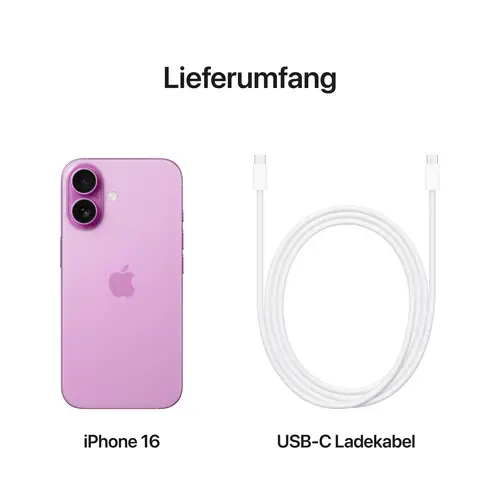 Apple iPhone 16 Pink 256GB 15.5cm (6.1 Zoll) Apple iPhone 16 Pink 256GB 15.5cm (6.1 Zoll)