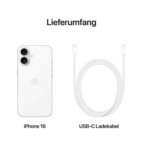 Apple iPhone 16 Weiß 256GB 15.5cm (6.1 Zoll) Apple iPhone 16 Weiß 256GB 15.5cm (6.1 Zoll)