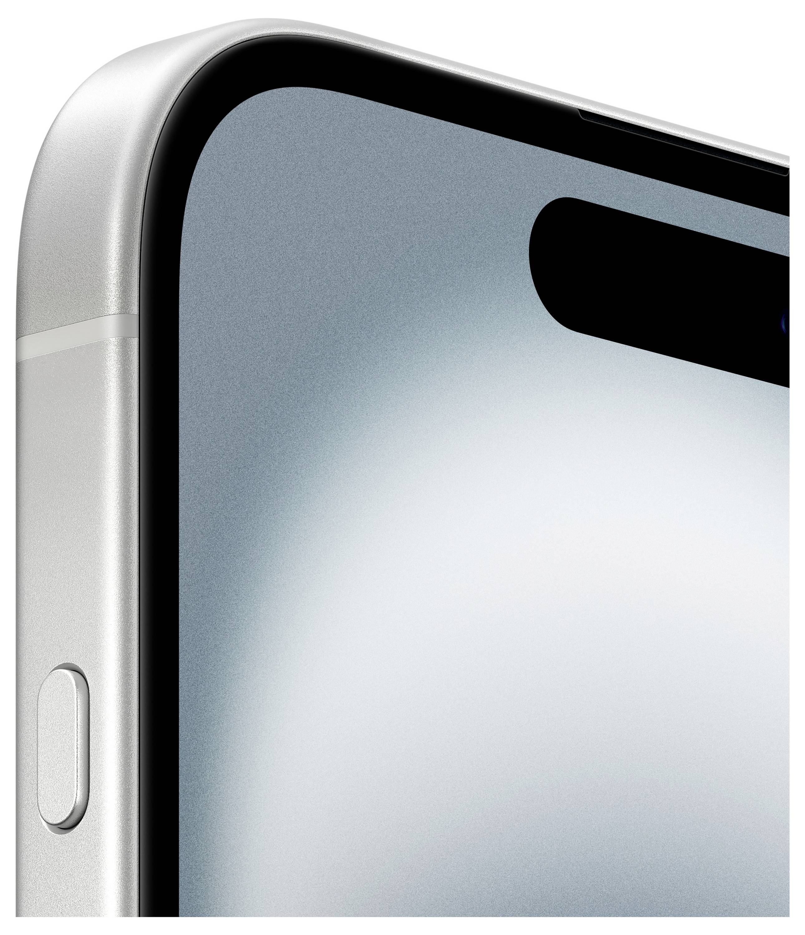 Nahaufnahme eines silbernen Smartphones aus Aluminium mit einem großen Display. Links ist ein Knopf sichtbar.