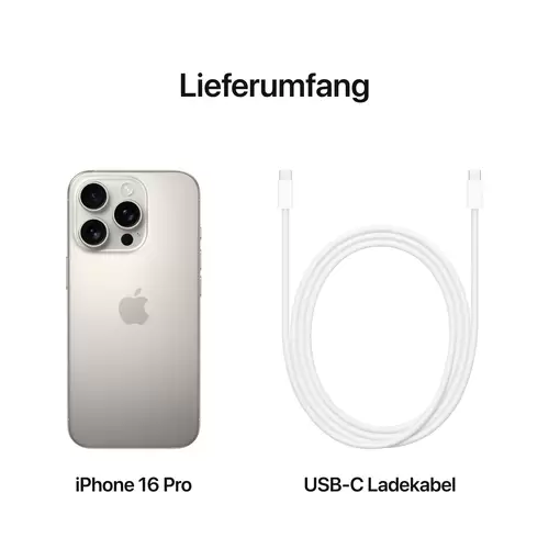 Apple iPhone 16 Pro Titan Natur 1TB 16cm (6.3 Zoll) Apple iPhone 16 Pro Titan Natur 1TB 16cm (6.3 Zoll)