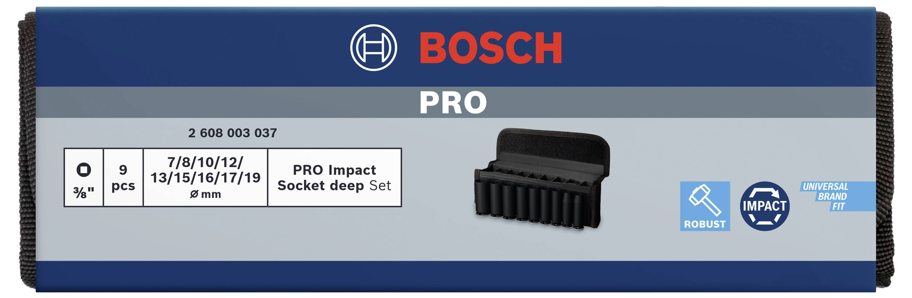 Bosch Accessories 2608003037 Steckschlüsseleinsatz-Set 2608003037