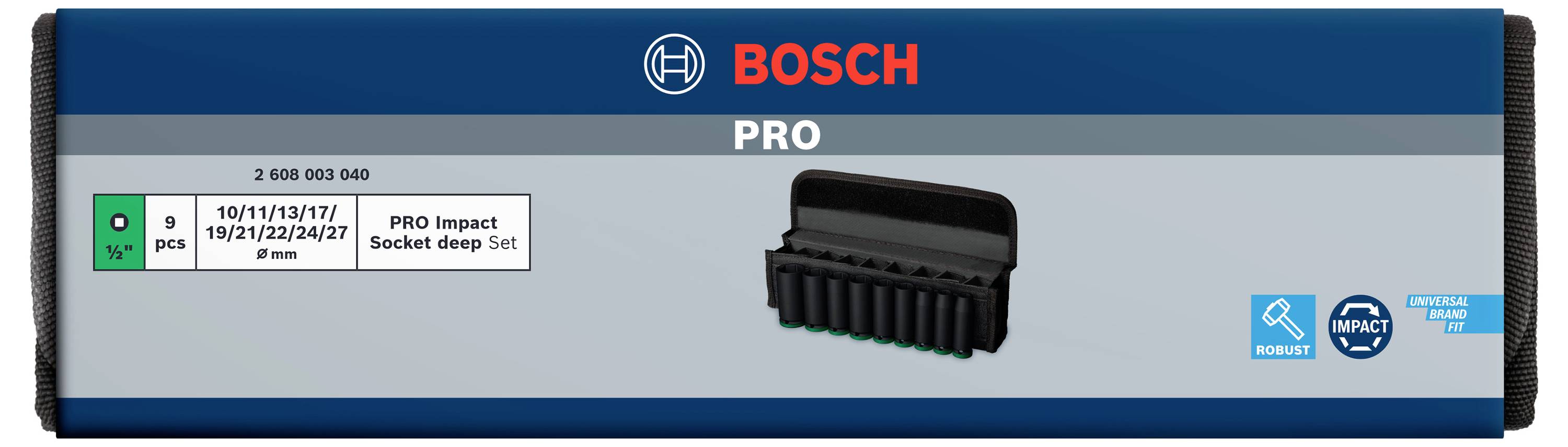 Bosch Accessories 2608003040 Steckschlüsseleinsatz-Set 2608003040