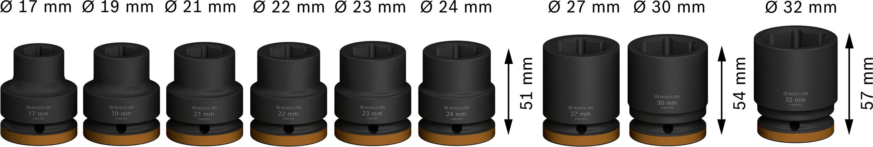 Bosch Accessories 2608003041 Steckschlüsseleinsatz-Set 2608003041