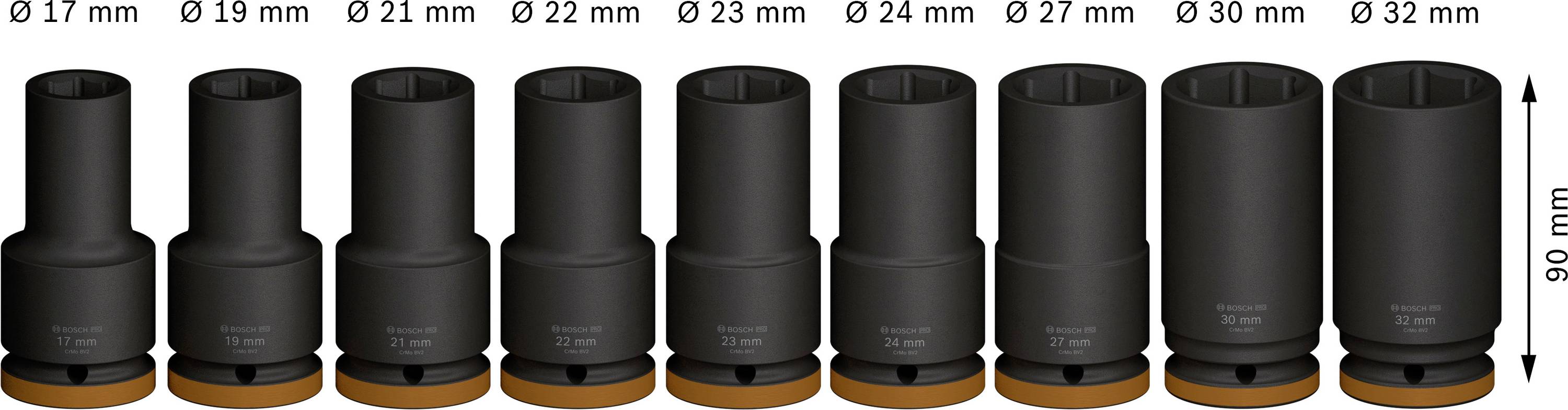 Bosch Accessories 2608003042 Steckschlüsseleinsatz-Set 2608003042