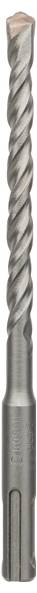 Ein grauer, metallischer Spiralbohrer mit glatter Oberfläche und scharfen Kanten. Er hat eine spiralförmige Struktur zur effizienten Bohrung.