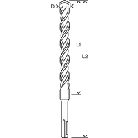 Bosch Accessories 2608831125 Hammerbohrer 10St. Bosch Accessories 2608831125 Hammerbohrer 10St.