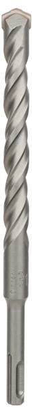 Ein metallischer Bohrer mit spiralförmigen Rillen und flachem Kopf, geeignet für präzises Bohren in Beton oder Steinoberflächen.