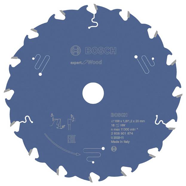 Bosch Accessories 2608901874 2608901874 Kreissägeblatt Zähneanzahl: 16 1St.